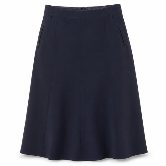 Un Jour Ailleurs Women's Blue A-Line Midi Skirt, Size 10