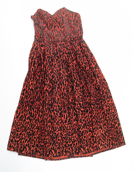 Jelly Women's Red Animal Print Dress, Size 10