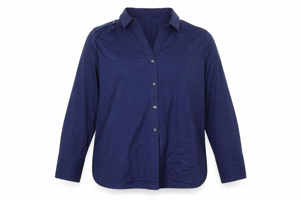 Khost Women's Blue Button-Up Shirt, Size 18