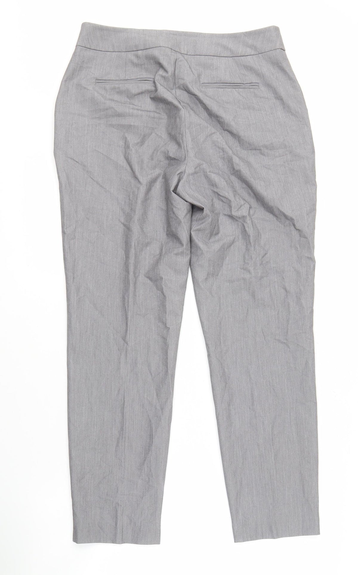Warehouse Women's Grey Straight Trousers Size 12