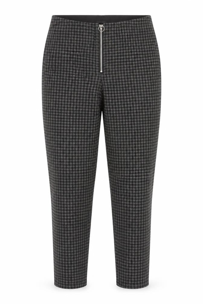 Brave Soul Women's Black Check Trousers M Size