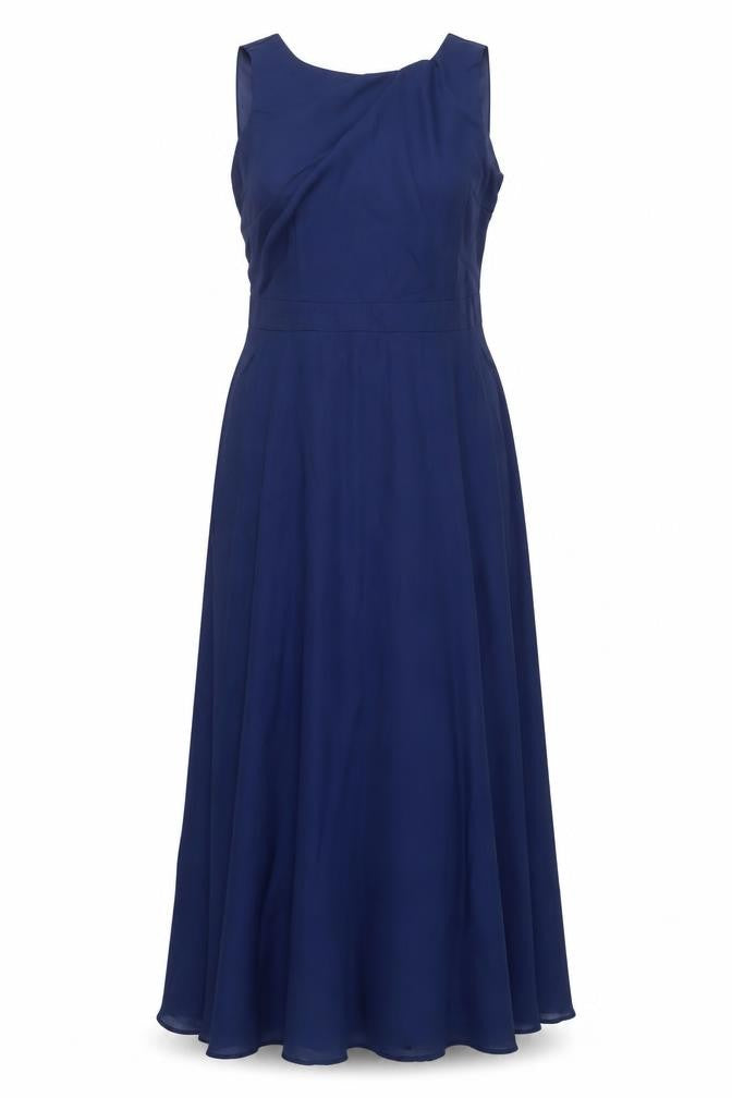 Boohoo Women's Blue A-Line Midi Dress Size 14 Formal