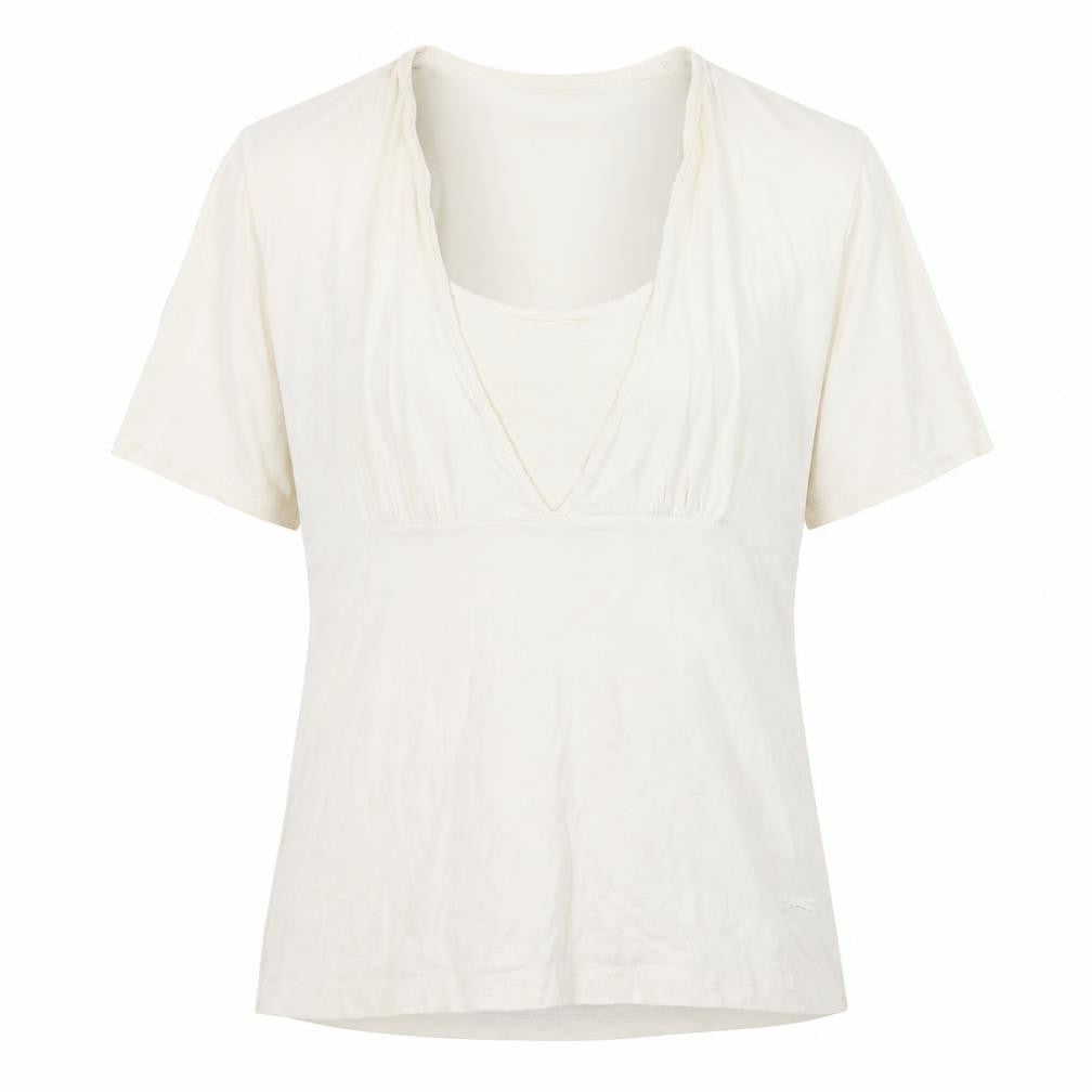 Paul Costelloe Dressage Women's Ivory V-Neck Blouse
