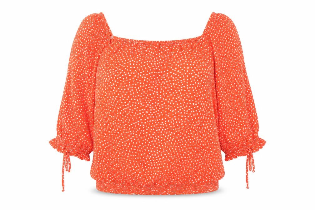 Mint Velvet Women's Red Polka Dot Tunic Blouse Size 14