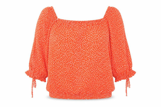 Mint Velvet Women's Red Polka Dot Tunic Blouse Size 14