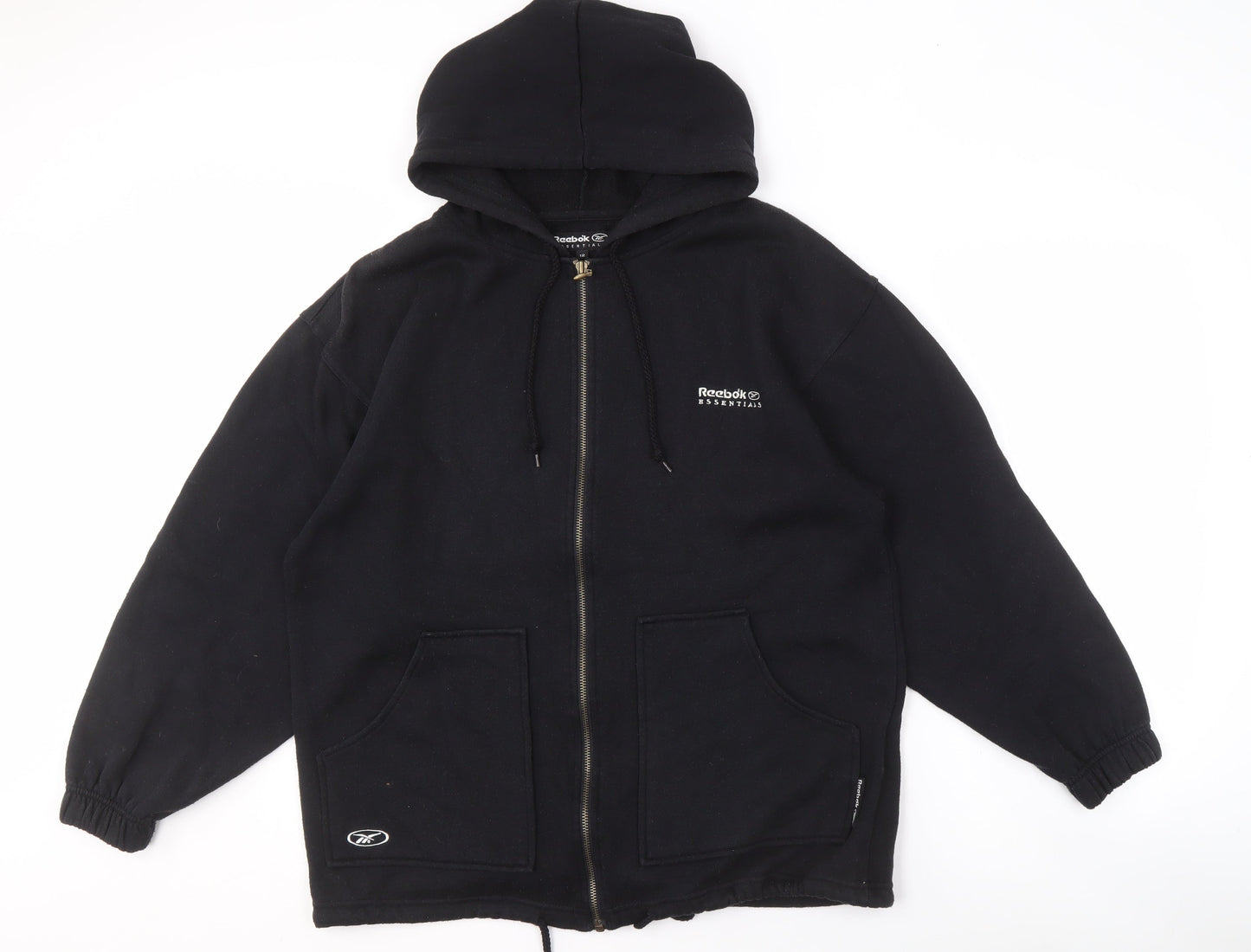 Reebok Women's Black Full Zip Hoodie, Size 12, Excellent