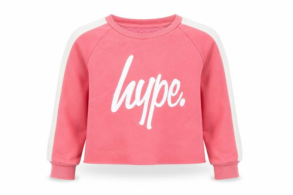 Hype Girls Pink Logo Pullover Sweatshirt 13 Years