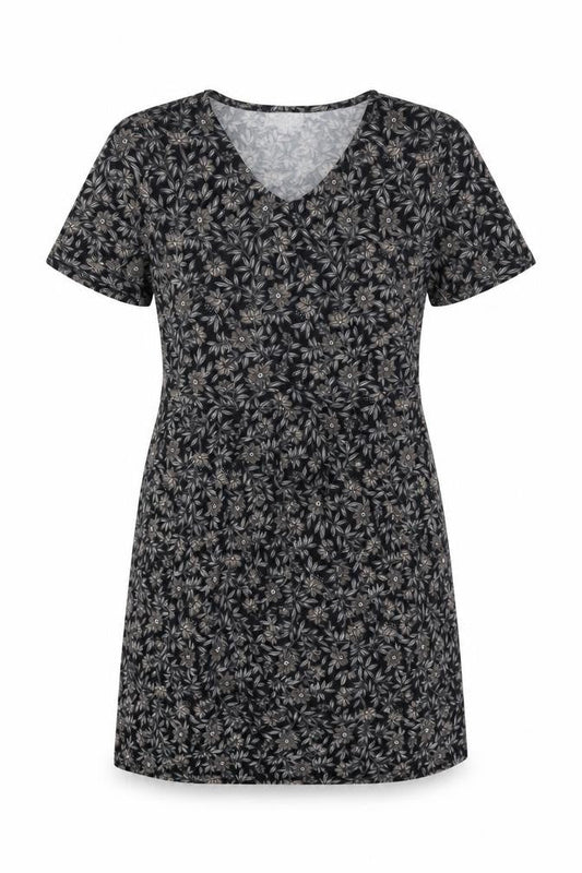 Apricot Women's Black Floral T-Shirt Dress Size 12