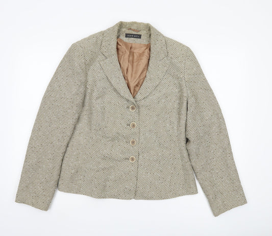 Alex & Co. Women's Beige Blazer, Size 14, Striped