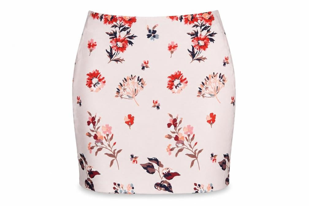 H&M Women's Multicoloured Floral Pencil Skirt Size 6