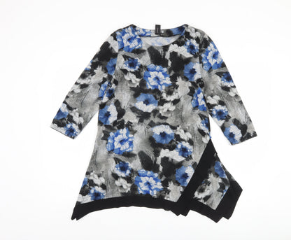 Izabel London Women's Blue Floral Top Size 8