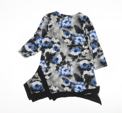 Izabel London Women's Blue Floral Top Size 8