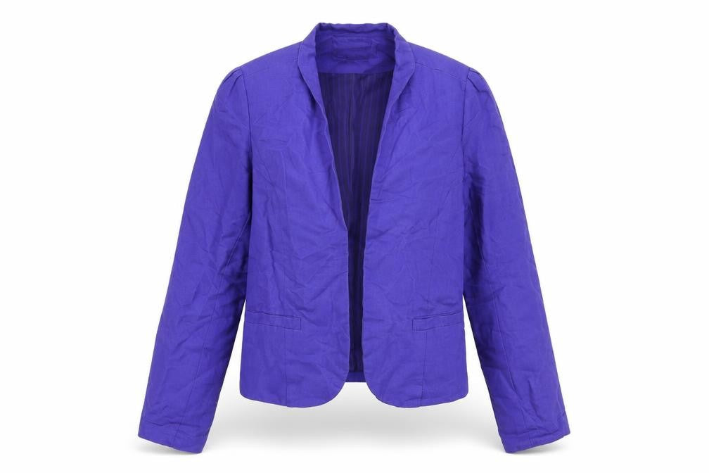 I LOVE H81 Women's Purple Cotton Blazer L