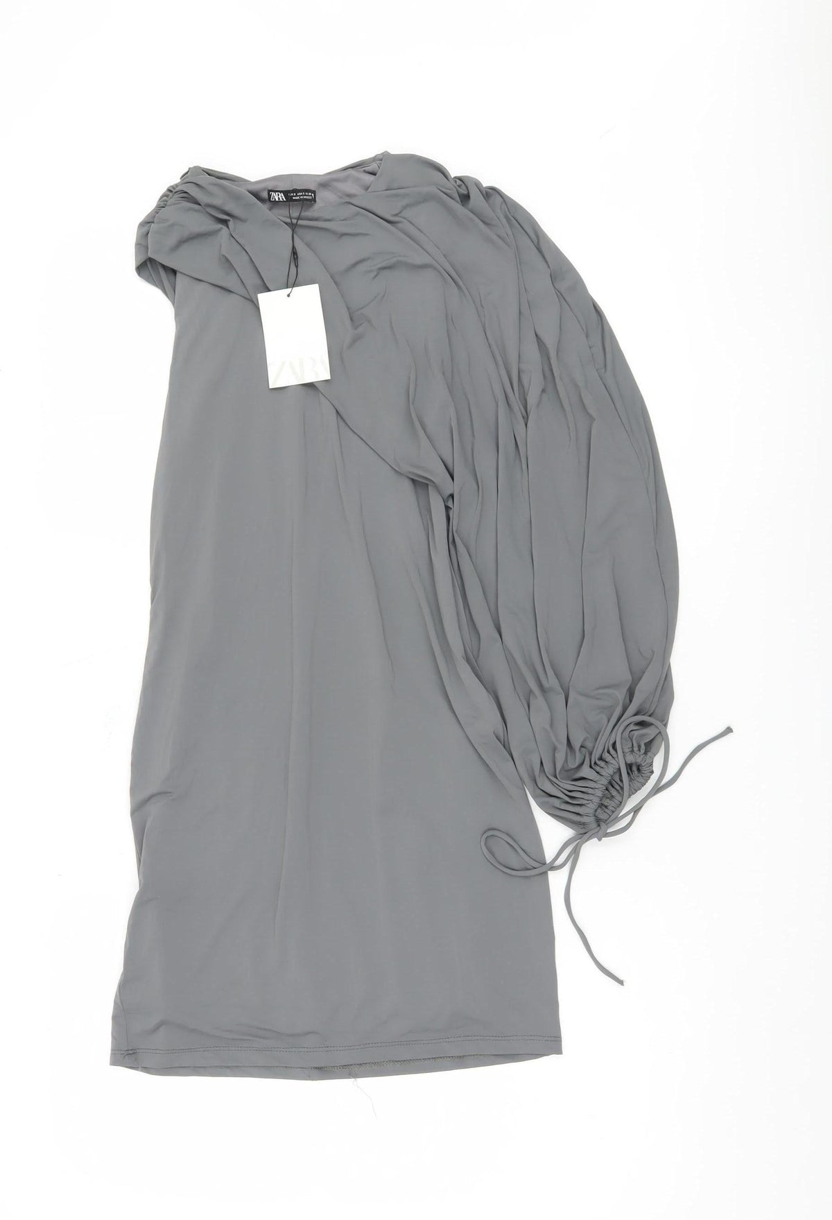 Zara Grey Balloon Sleeve Dress S