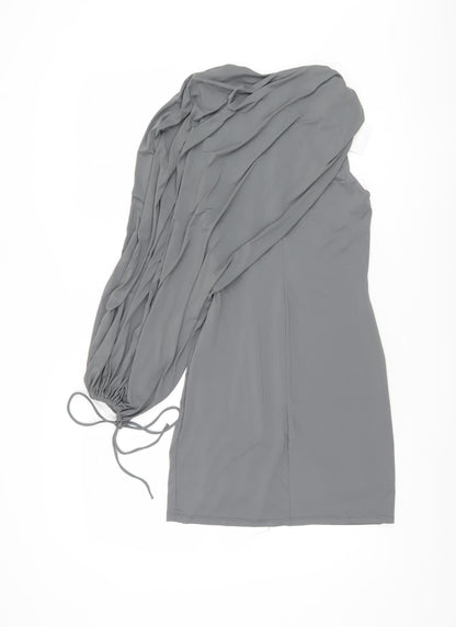Back view of Zara Grey Balloon Sleeve Dress S