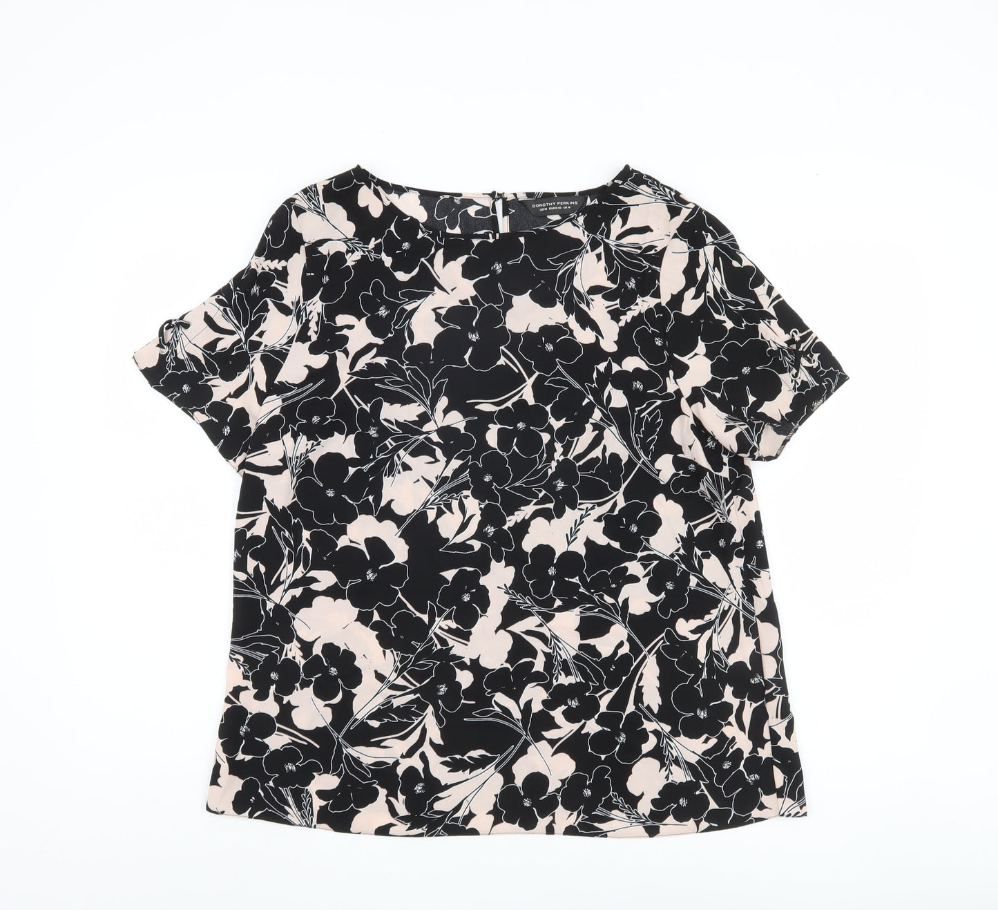 Dorothy Perkins Women's Black Floral Blouse Size 14