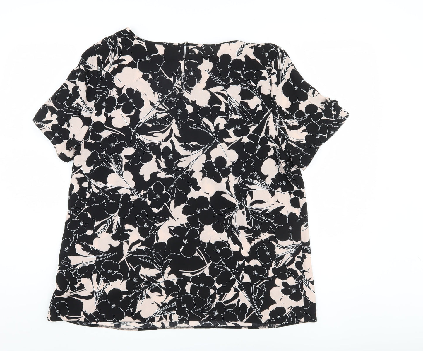 Dorothy Perkins Women's Black Floral Blouse Size 14