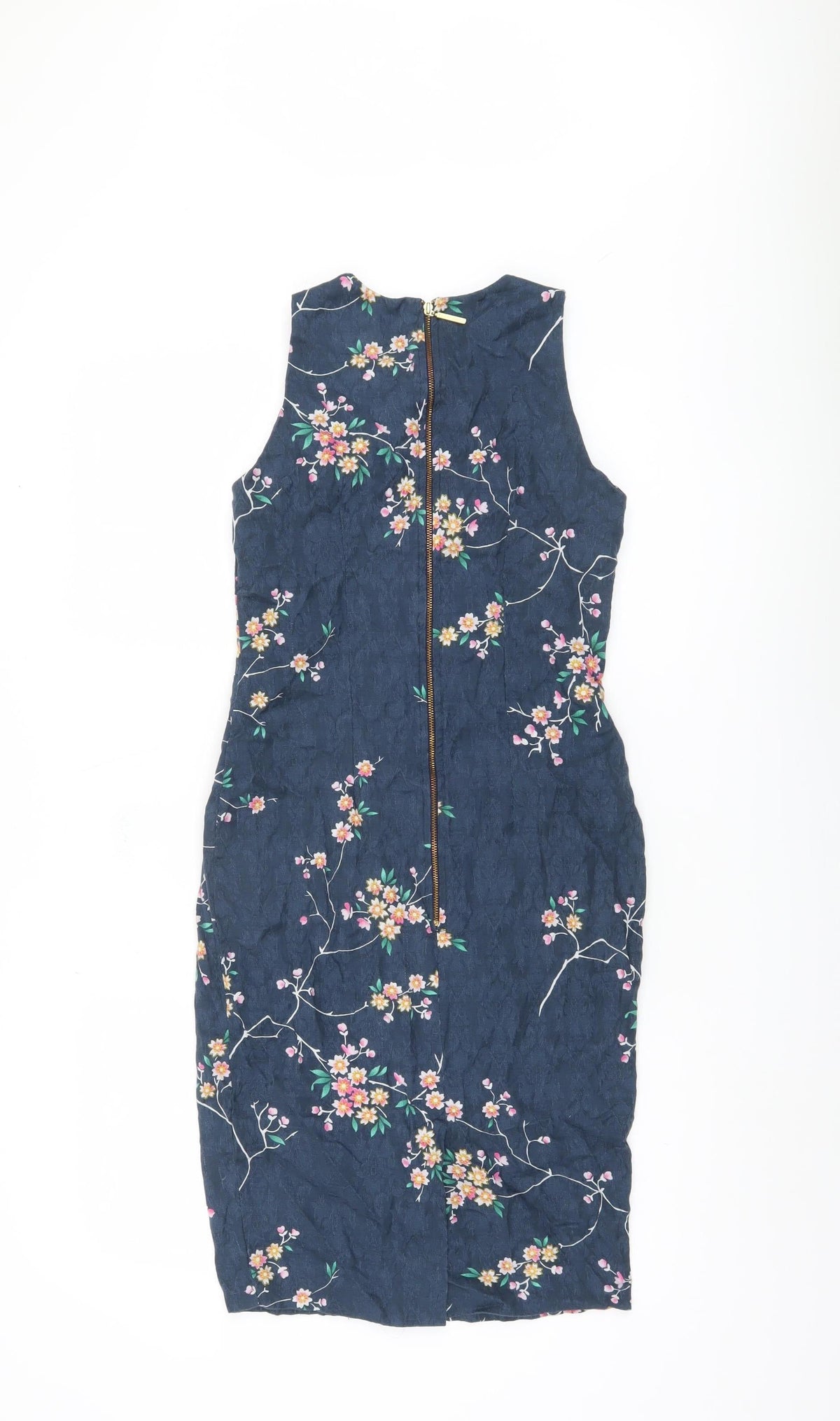 Closet London Women's Blue Floral Sheath Dress UK 10
