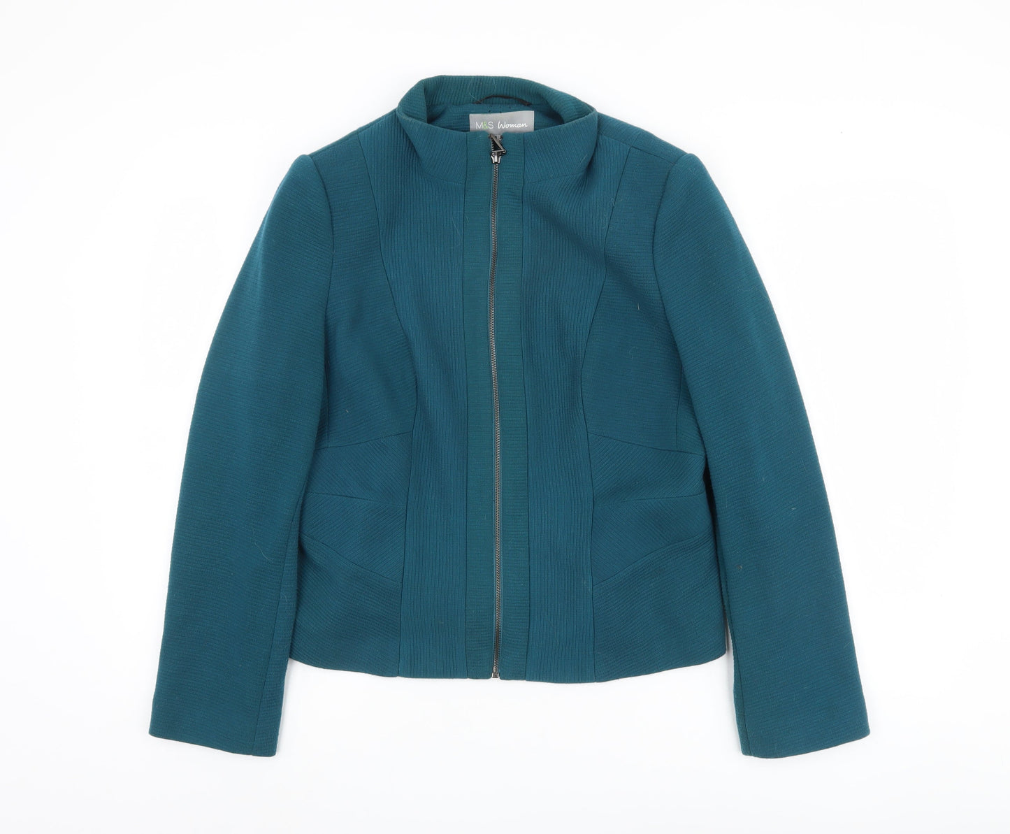 Marks and Spencer Women's Green Zip Jacket Size 14