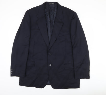 Marks & Spencer Men's Blue Wool Blazer Jacket