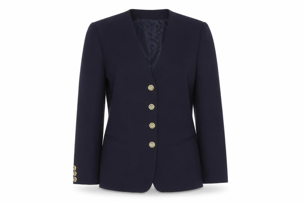 Bianca Women's Black Blazer, Size 12, Five-Button Classic Fit