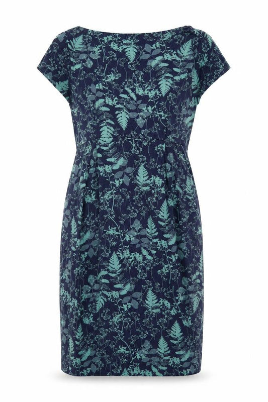White Stuff Women's Blue Floral Shift Dress Size 8