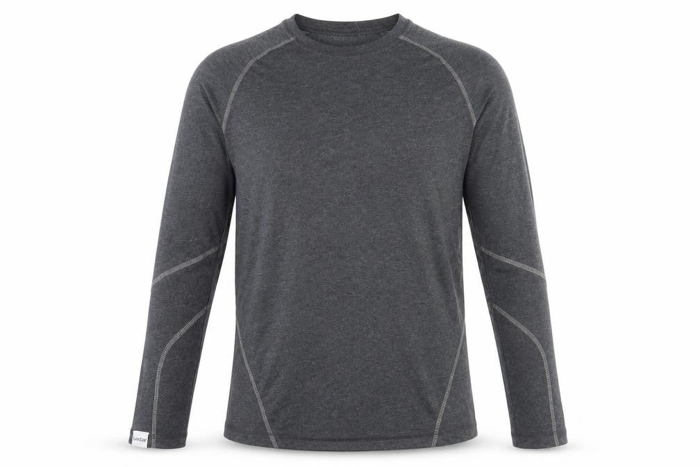 Oxylane Men's Grey Long Sleeve Top - Size S, Activewear