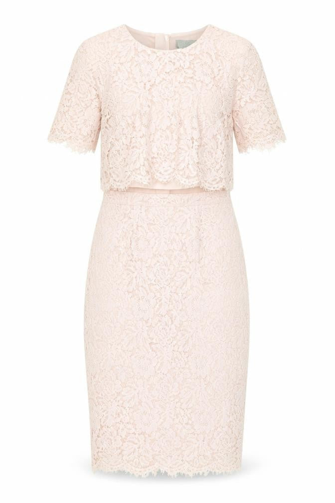 ASOS Women's Pink Lace Sheath Dress Size 12