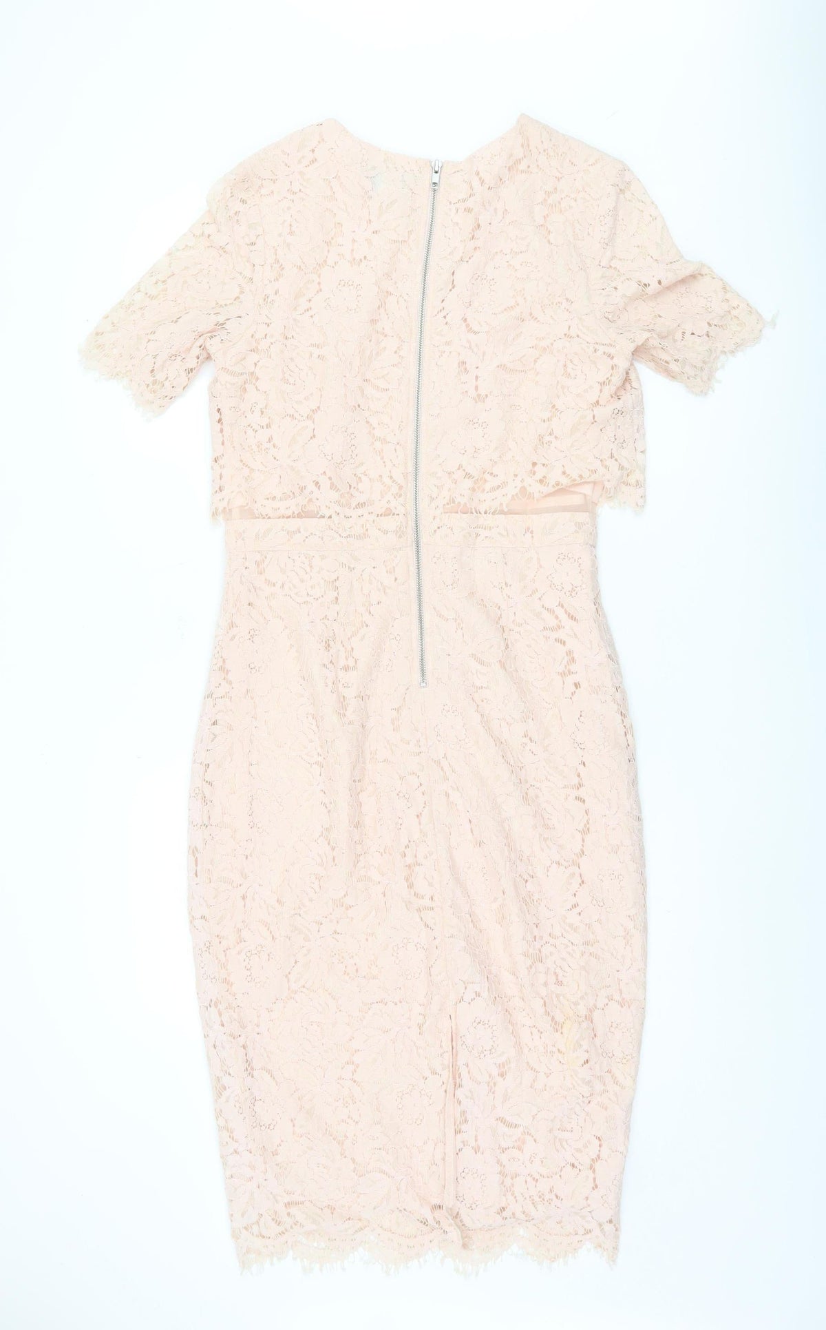 ASOS Women's Pink Lace Sheath Dress Size 12
