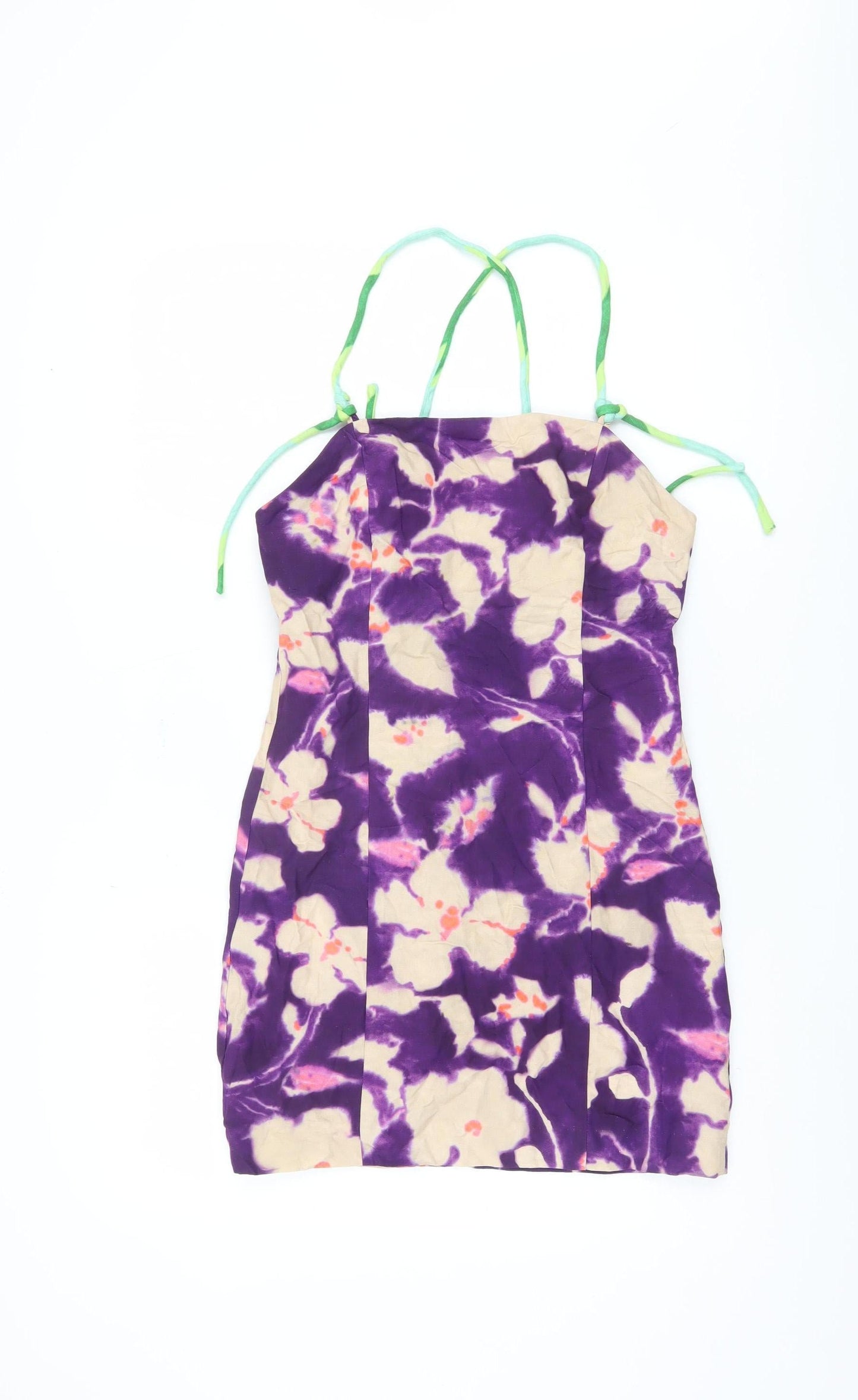 Zara Women's Purple Floral Slip Dress, S