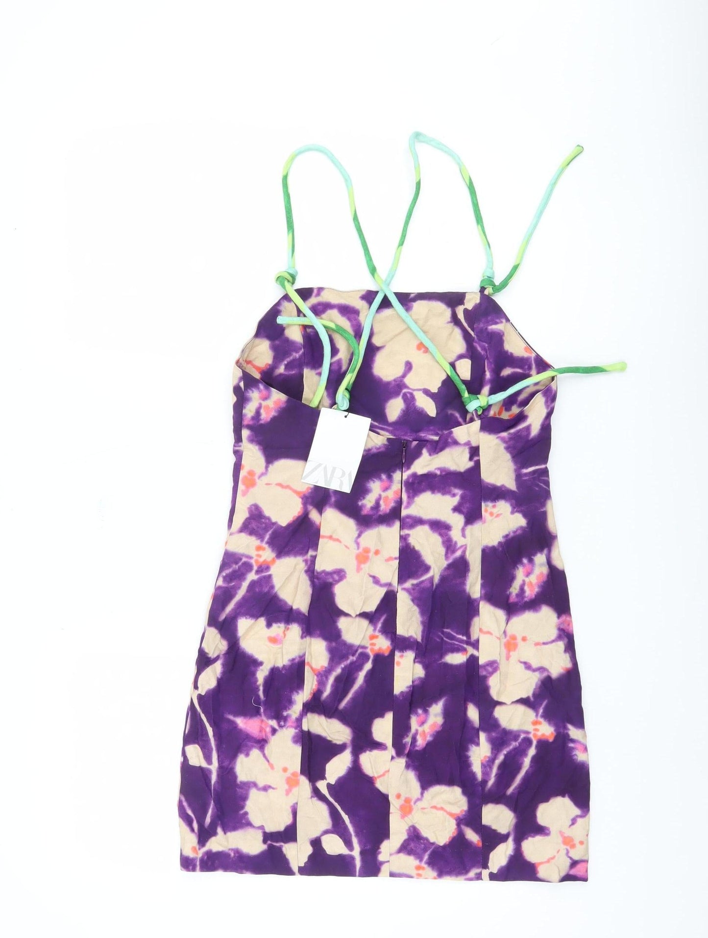 Zara Women's Purple Floral Slip Dress, S