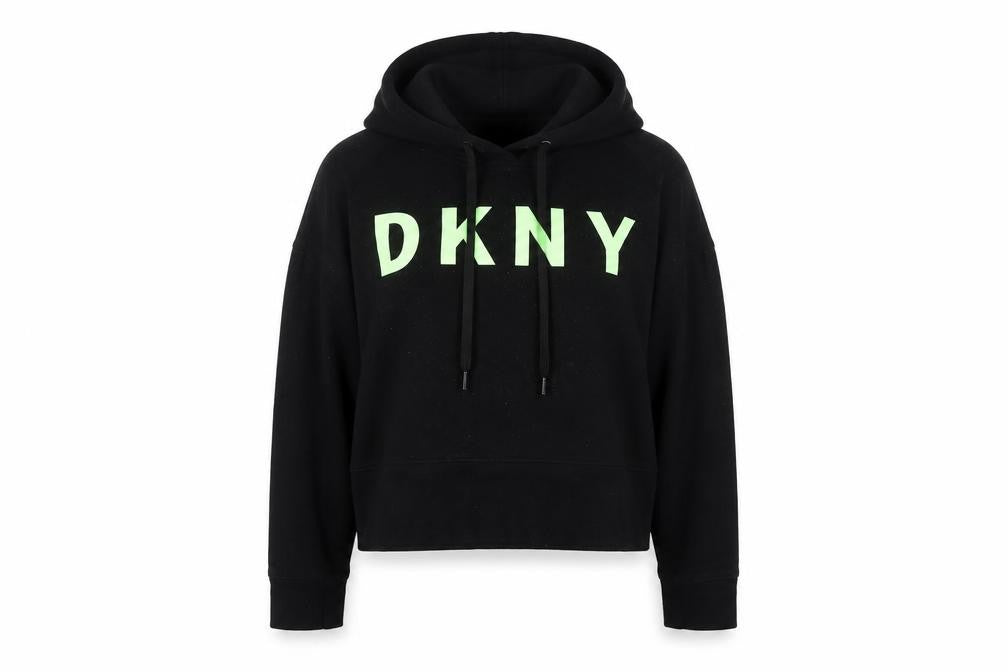DKNY Women's Black Hoodie S Pullover Logo Casual