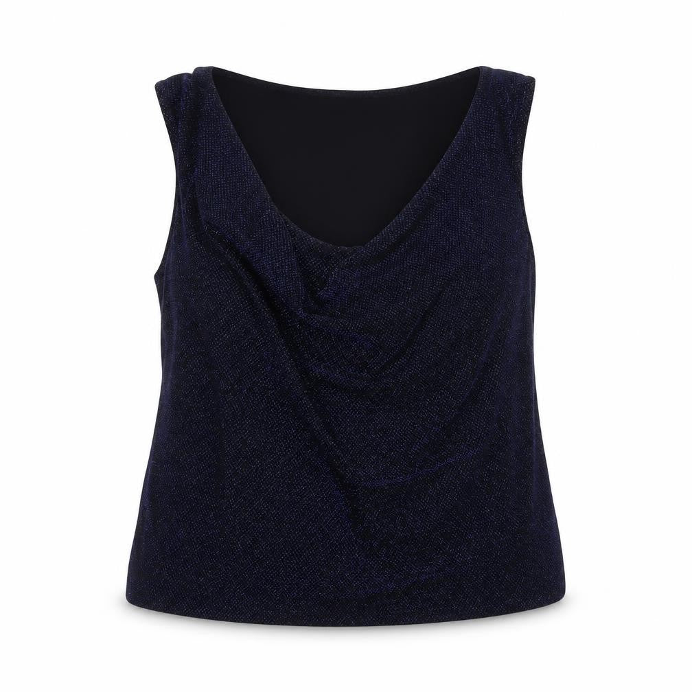 Roman Women's Blue Cowl Neck Tank Top Size 22