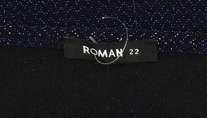Roman Women's Blue Cowl Neck Tank Top Size 22