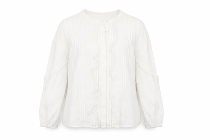 VILA Women's White Blouse - Size 16, Button Accent