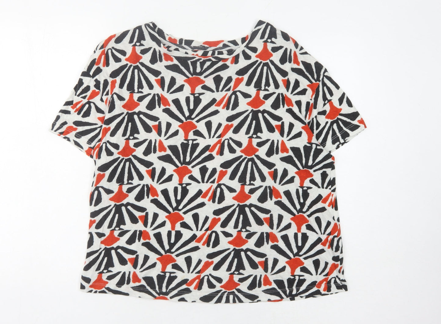 Marks & Spencer Women's Multicoloured Geometric T-Shirt, Size 14