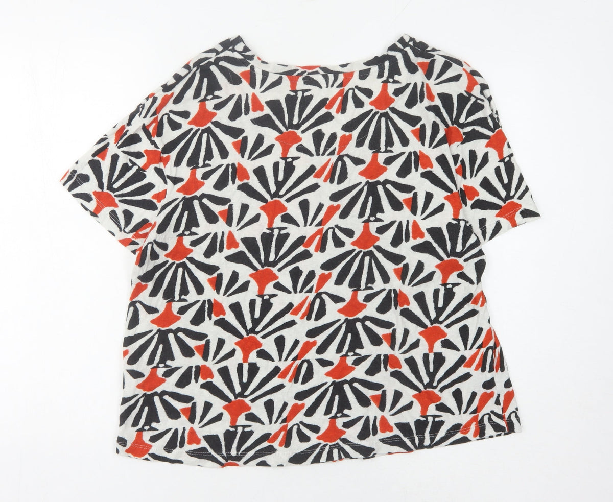 Marks & Spencer Women's Multicoloured Geometric T-Shirt, Size 14