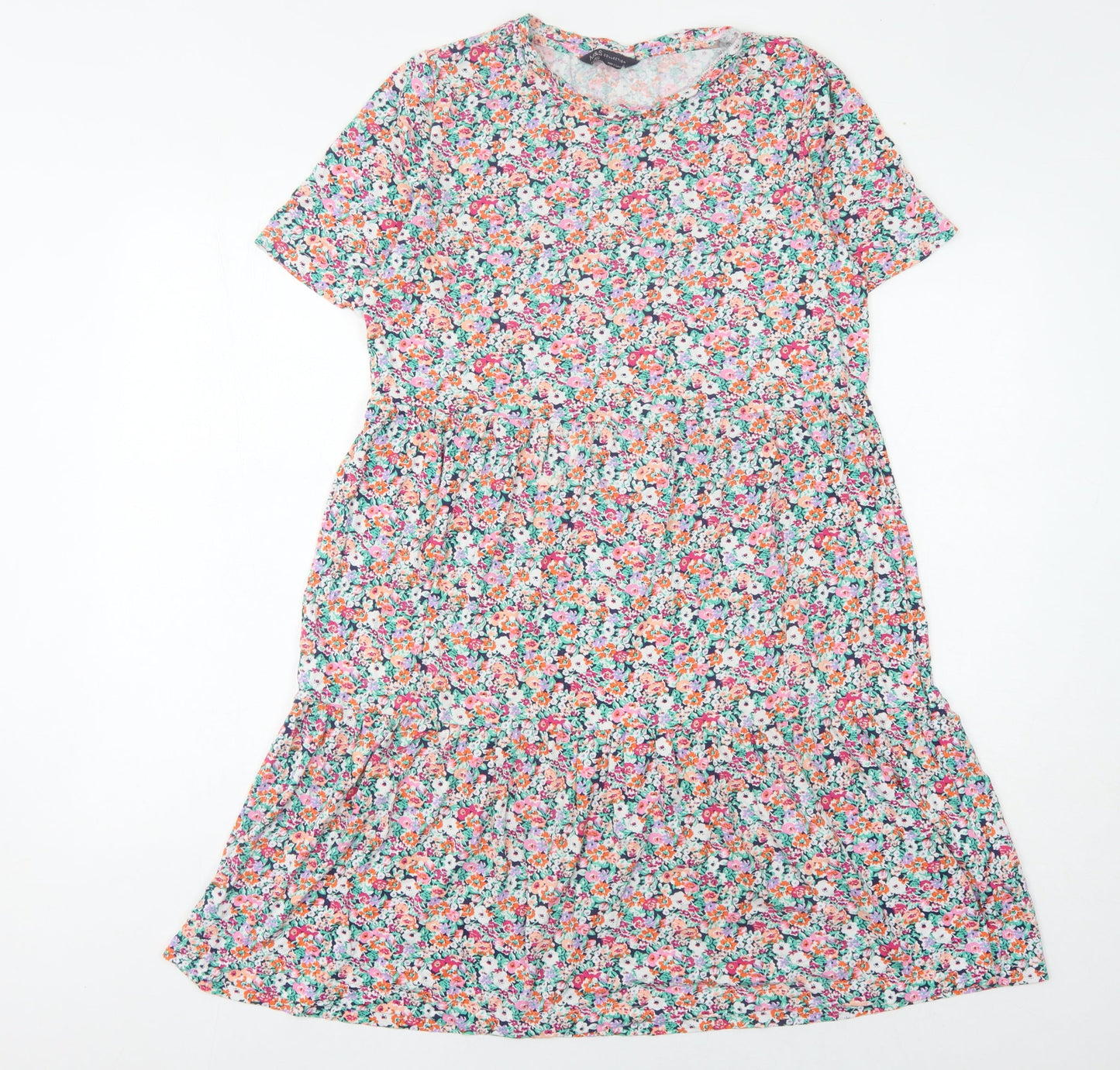 Marks and Spencer Women's Multicoloured Floral Dress Size 14