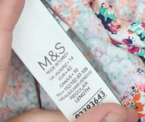 Marks and Spencer Women's Multicoloured Floral Dress Size 14