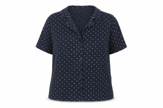 Whistles Women's Blue XS Button-Up Polka Dot Shirt