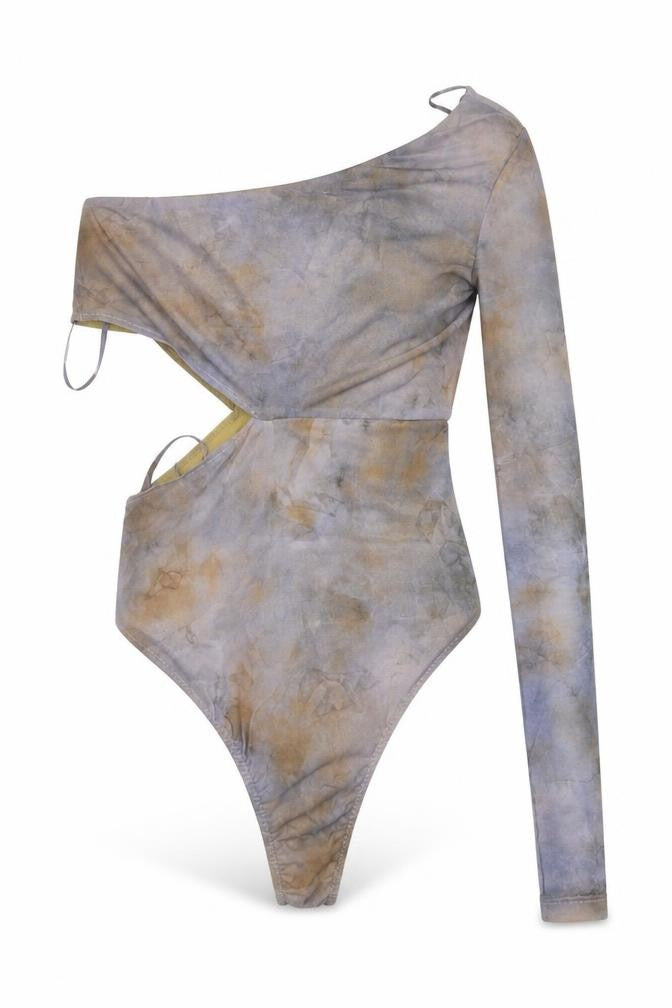 Zara Women's Tie Dye Asymmetric Bodysuit XS