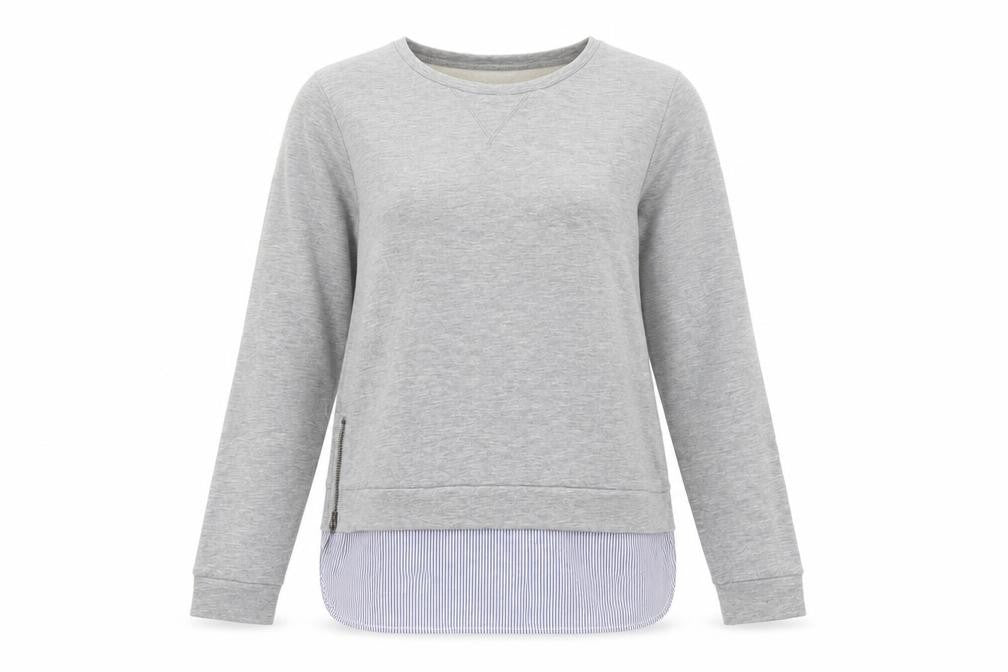 Dorothy Perkins Women's Grey Pullover Sweatshirt - Size 8
