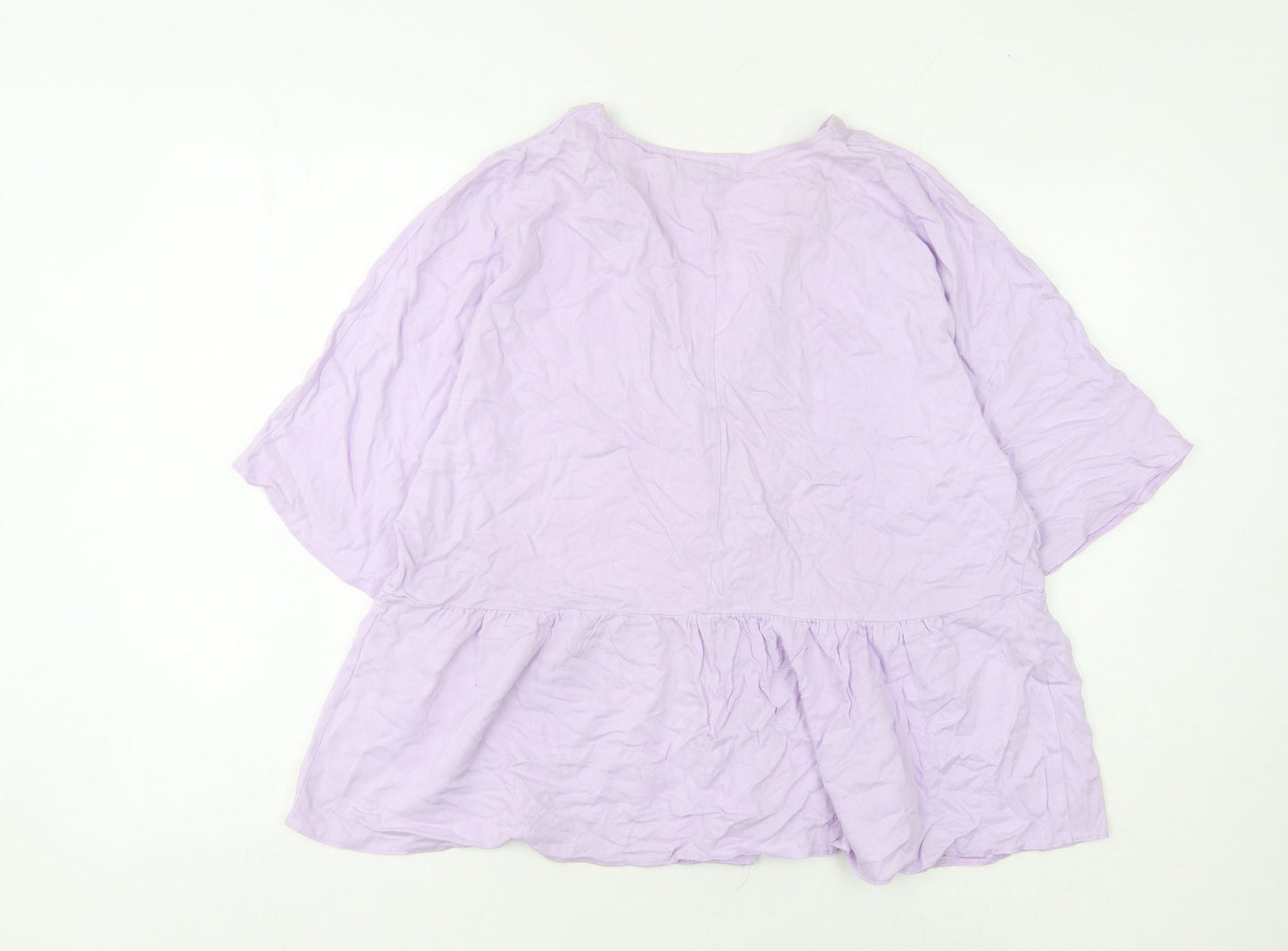 ASOS Design Women's Purple Button V-Neck Top