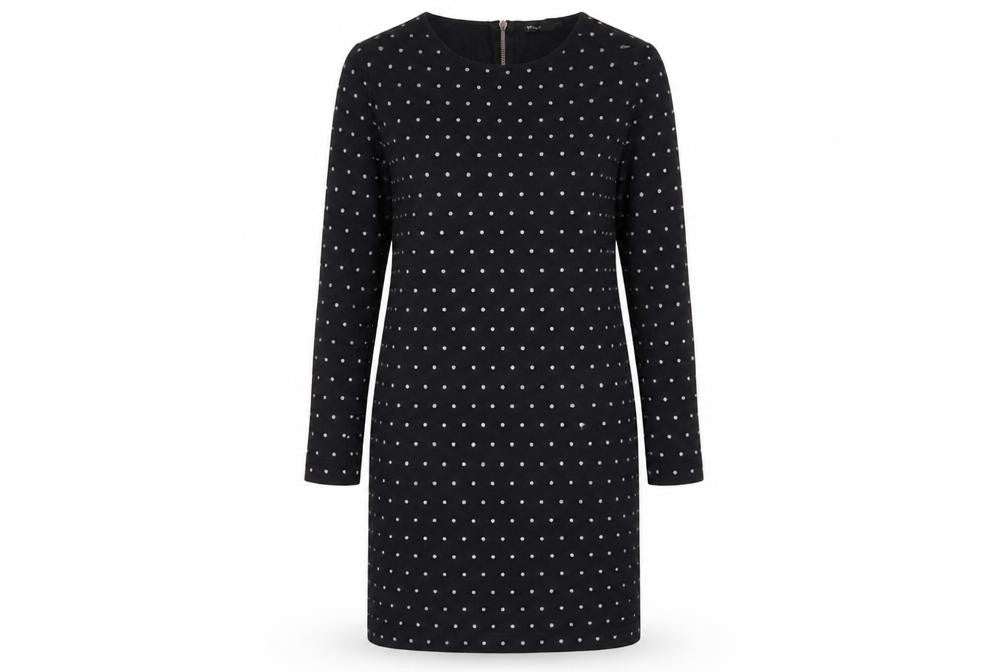 Mango Women's Black XS Polka Dot Sheath Dress