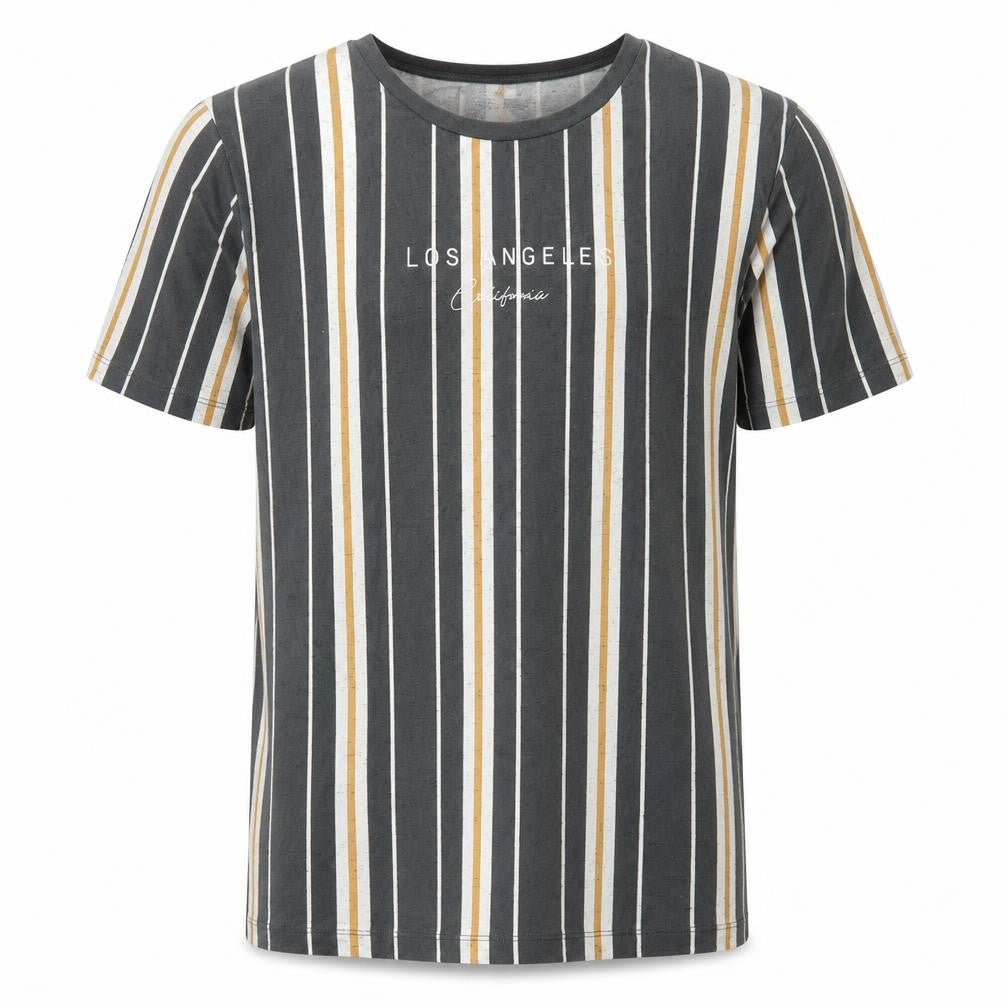 Burton Men's Multicoloured Striped Crew Neck T-Shirt M