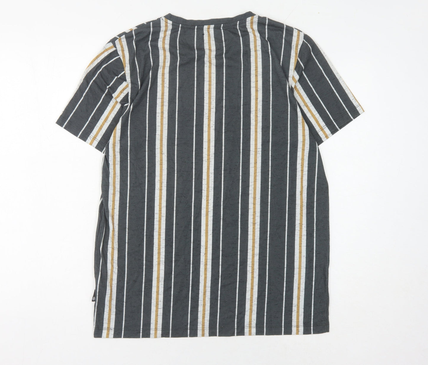 Burton Men's Multicoloured Striped Crew Neck T-Shirt M