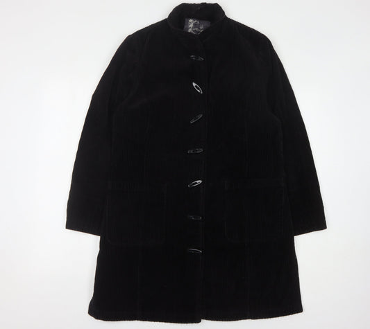 Dash Women's Black Buttoned Coat Size 14