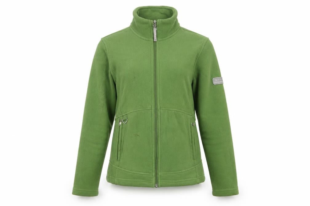 Anky Women's Green Fleece Jacket, Size 12, Zip Closure