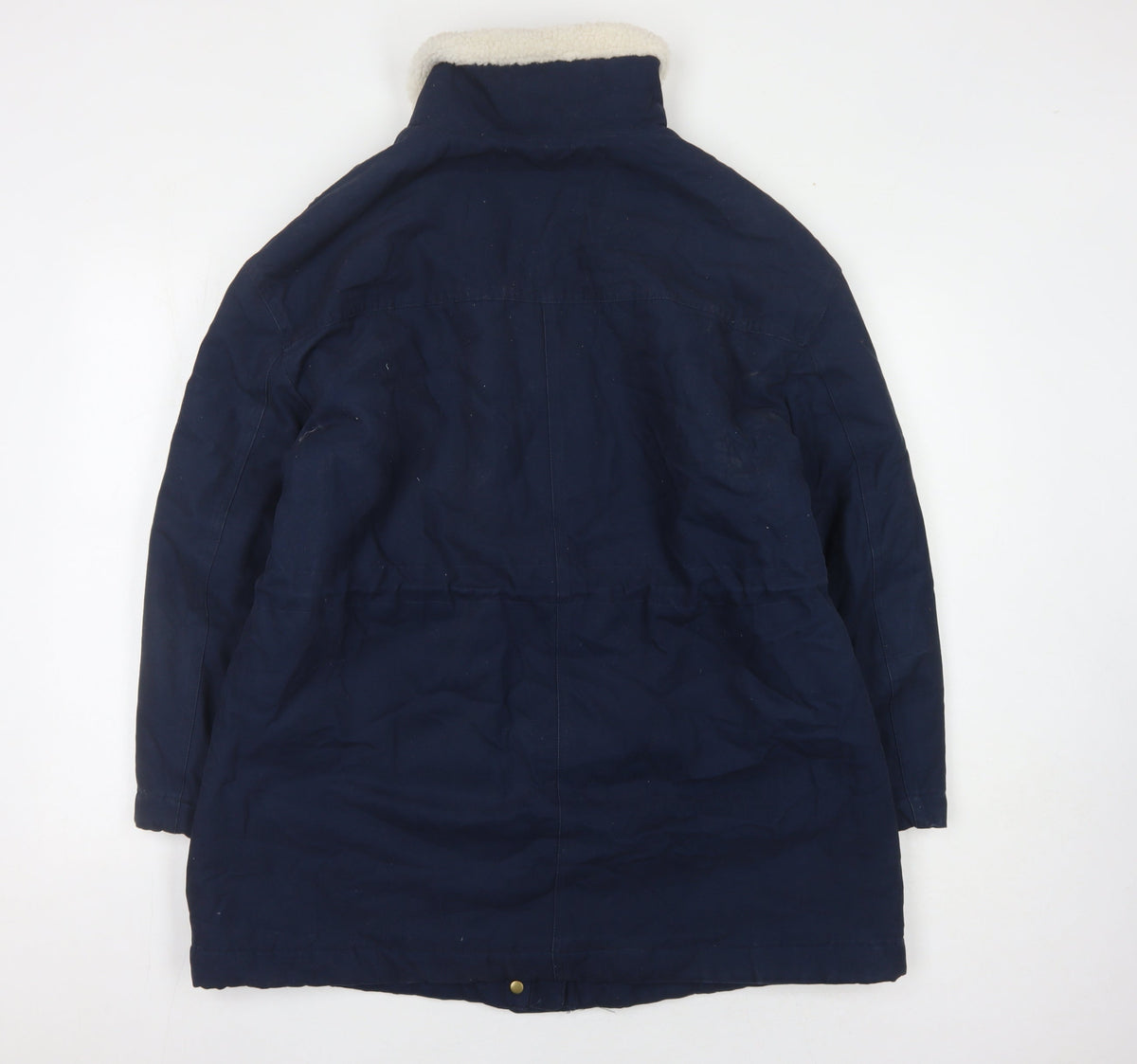 Marks & Spencer Women's Blue Hooded Parka Coat Size 14