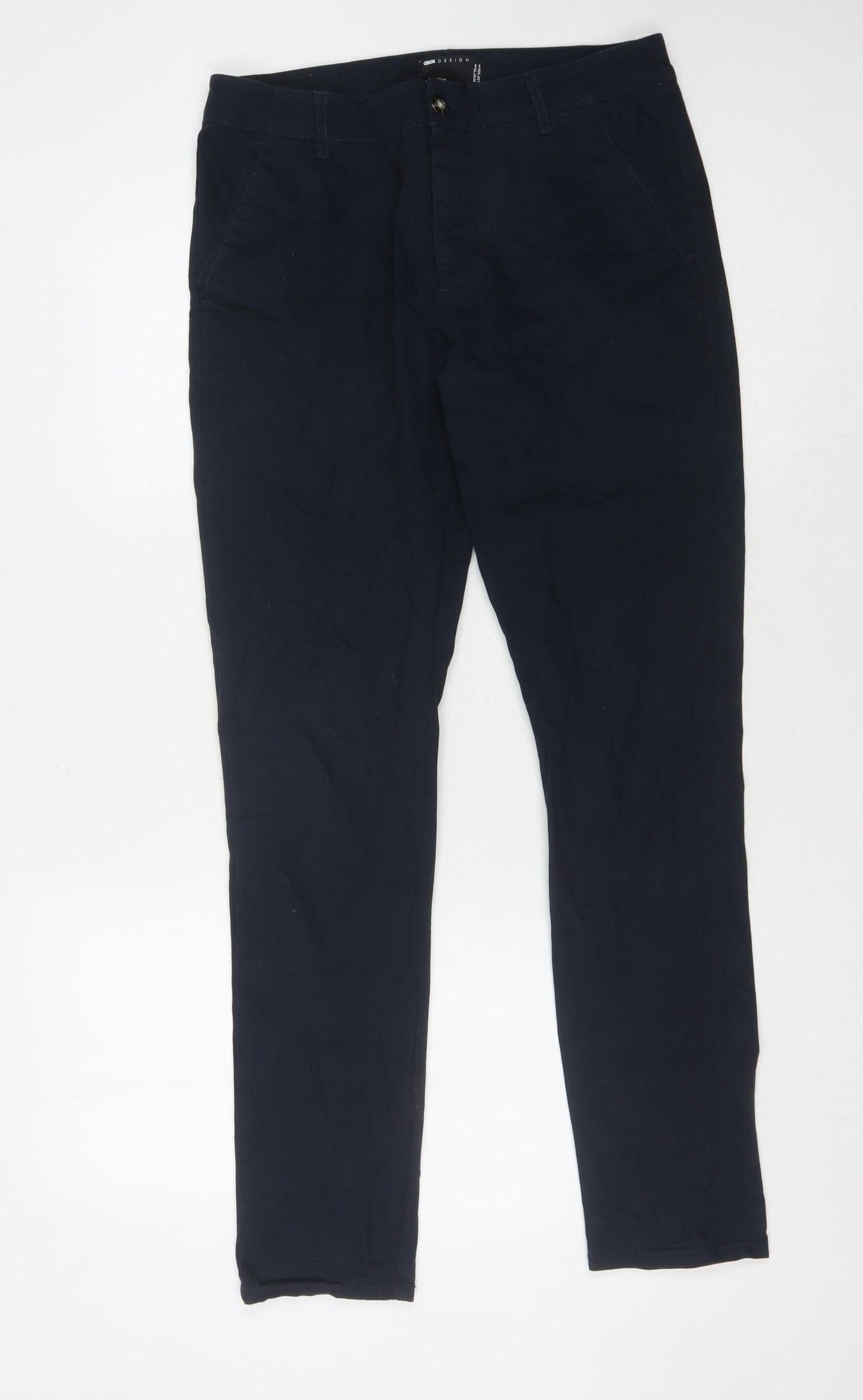 ASOS Men's Blue Chino Trousers M Comfort Fit